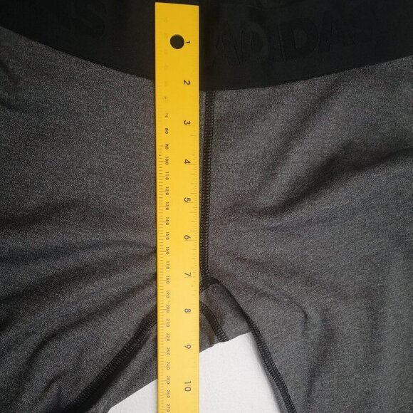 Adidas Ladies Size XS Grey w/ Black & Pink Accents Elastic Waistband Leggings - Picture 10 of 11